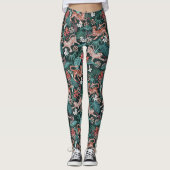 Tiger en Leopard Animal Oerwoud Print Leggings (Voorkant)