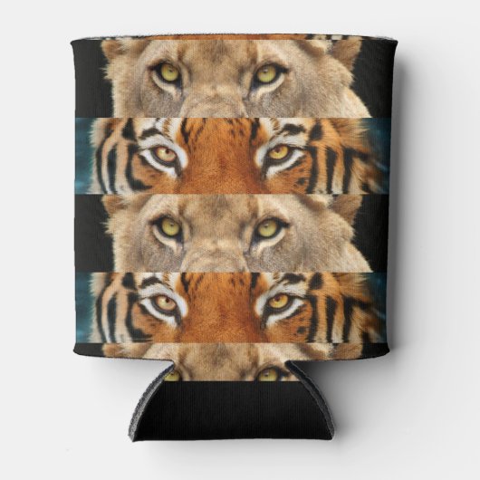 Tiger- en luiogen Foto Blikjeskoeler (Voorkant)