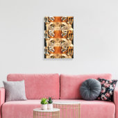 Tiger- en luiogen Foto Canvas Afdruk (Insitu (Woonkamer))