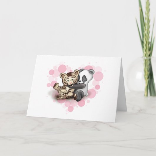 Tiger en Panda Kaart (Voorkant)