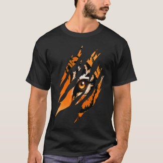 Tiger Eye Safari Zoo Wildlife Animal Zookeeper Cos T-shirt