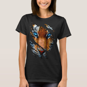 Tiger Eye Zoo Safari Grote Katachtige Dierenverzor T-shirt