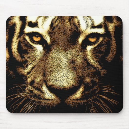 Tiger Eyes Custom Mousepad Muismat (Voorkant)