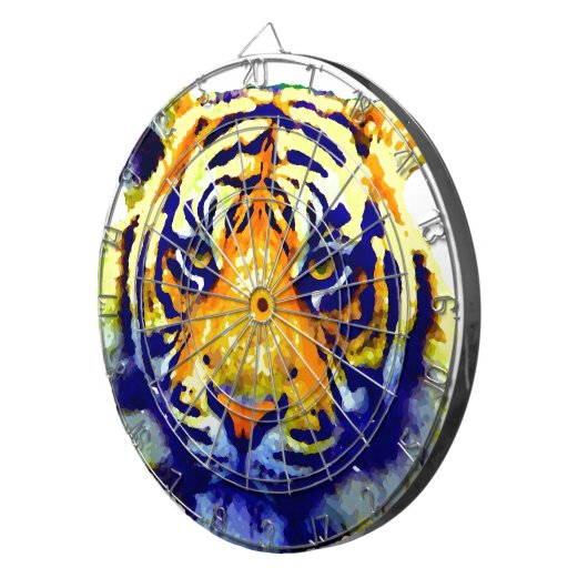 Tiger Eyes Pop Art Dartbord (Voorkant Rechts)