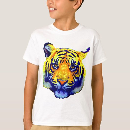 Tiger Eyes Pop Art T-shirt (Voorkant)