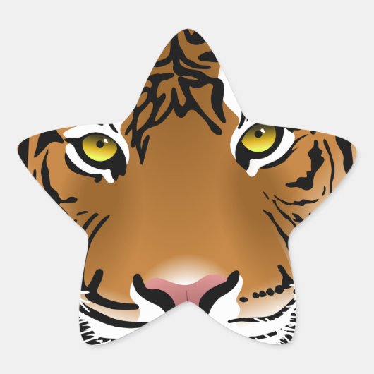Tiger Eyes Ster Sticker (Voorkant)
