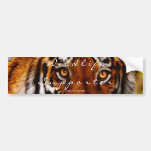 TIGER EYES Wildlife Supporter Bumper-sticker Bumpersticker