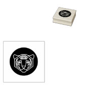 Tiger Face Badge Rubberstempel (Gestempeld)