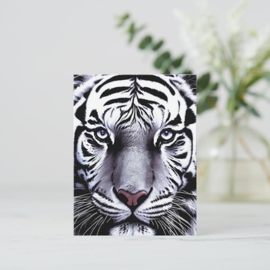 Tiger face briefkaart (Staand voorkant)
