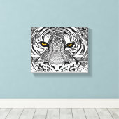 Tiger Face Canvas Afdruk (Insitu (Houten vloer))