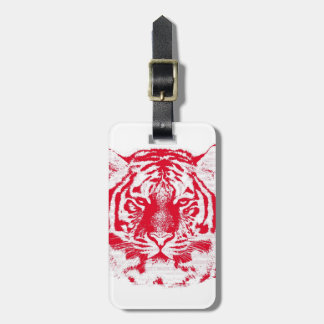 Tiger Face Close 4 Bagagelabel