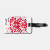 Tiger Face Close 4 Bagagelabel (Achterkant horizontaal)