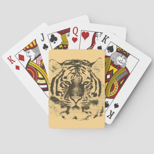 Tiger Face Close 4 Pokerkaarten (Achterkant)