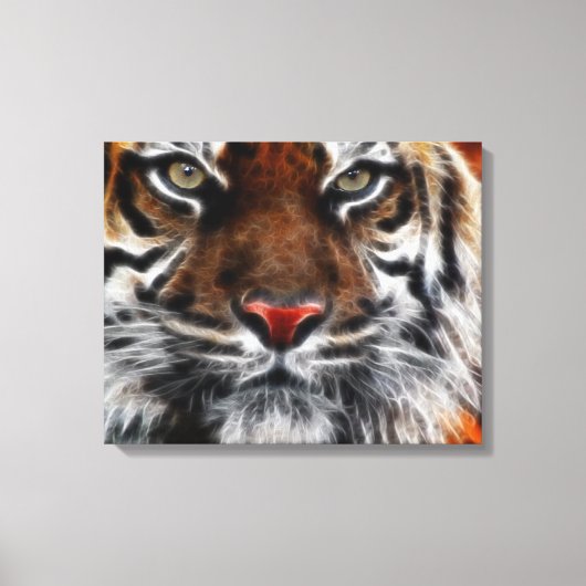 Tiger Face Close Ingepakt Canvas (Voorkant)