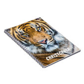 Tiger Face Gepersonaliseerd Notitieboek (Rechterzijde)