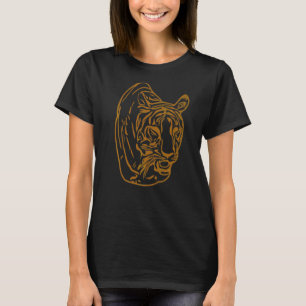 Tiger Face Head Big Cats print Predator Motif T-shirt