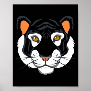Tiger Face Kostuum Halloween doen alsof ik een Tig Poster