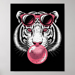 Tiger Face NK Sungles Oerwoud Vibes Dierenvriend G Poster