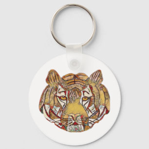 Tiger Face Sleutelhanger