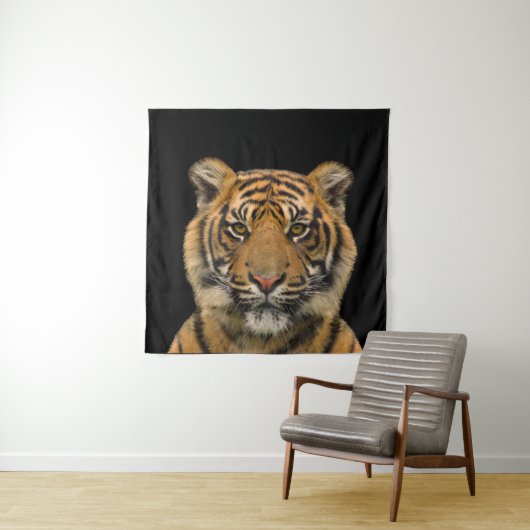 Tiger Face Wandkleed (In situ)