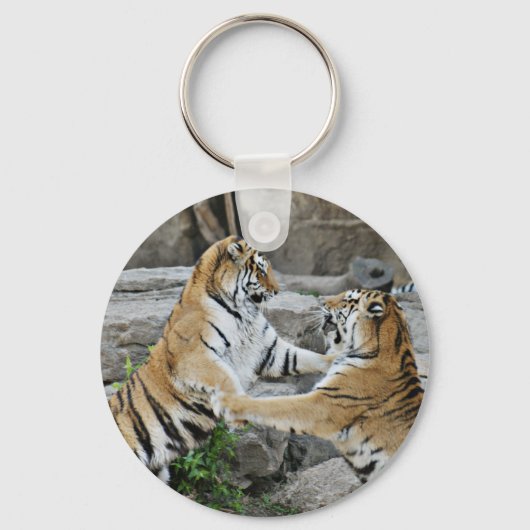 TIGER FIGHT - ACTIEFFOTOGRAFIE SLEUTELHANGER (Voorkant)