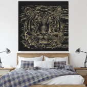 Tiger Fine Art 3 Wrapped Canvas Afdruk (Insitu (Slaapkamer))
