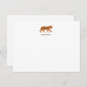 Tiger Flat Notecard Briefkaart (Voorkant / Achterkant)