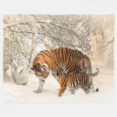 Tiger Fleece Blanket Deken (Voorkant (Horizontaal))