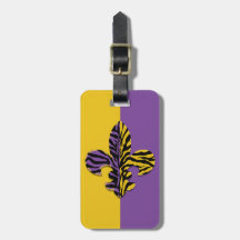 Tiger Fleur de lis Bagagelabel