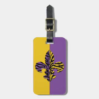 Tiger Fleur de lis Bagagelabel
