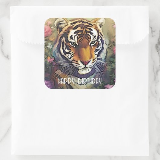 Tiger Flower Custom Text Stickers (Tas)