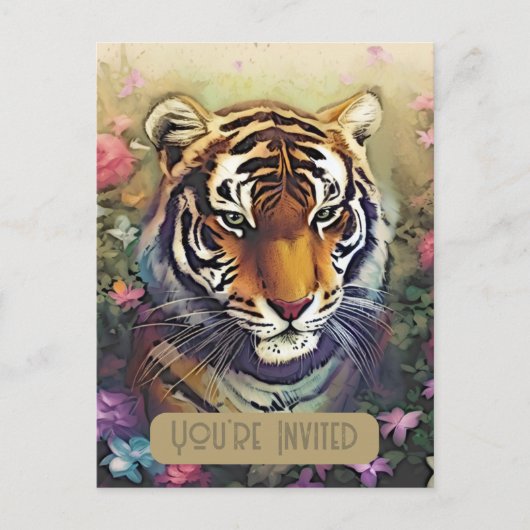 Tiger Flower Invitation QR Code (Devant)