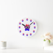 Tiger Foot Print Wall Clock Ronde Klok (Huis)