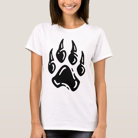 Tiger Footprint T-Shirt – Wildlife Graphic Tee (Devant)