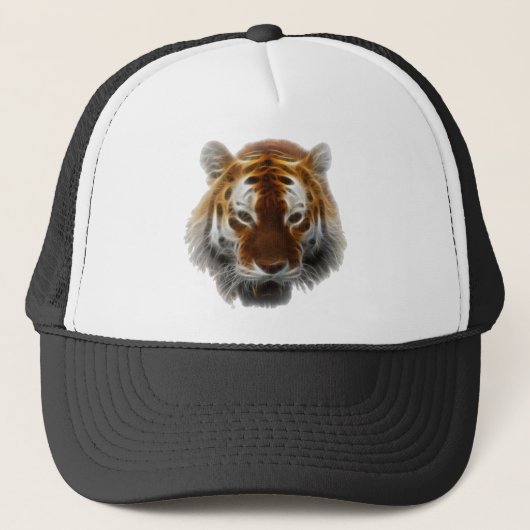 Tiger Fractal Trucker Pet (Voorkant)