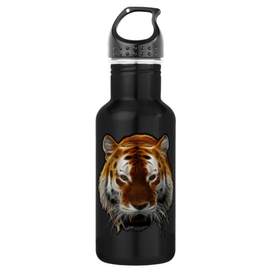 Tiger Fractal Waterfles (Voorkant)