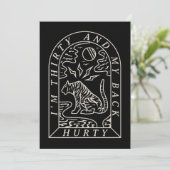 Tiger Funny Back Hurty 30th Birthday Invitation (Debout devant)