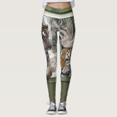 Tiger Giraffe Zebra Print Leggings (Voorkant)