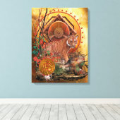 TIGER GLORY Malayan Tiger Canvas Afdruk (Insitu (Houten vloer))