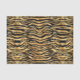 Tiger Gold Black Animal Print Tissuepapier