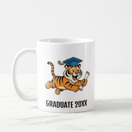 Tiger Graduation Personalized Koffiemok (Links)