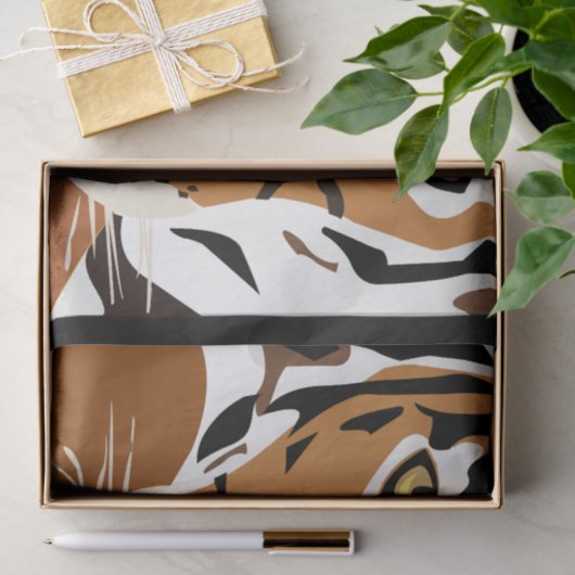 Tiger grafische ontkoppeling tissuepapier (Geschenk)
