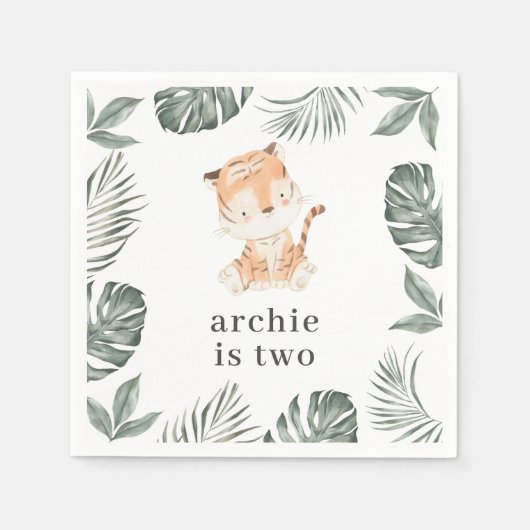 Tiger Greenery Servet (Voorkant)