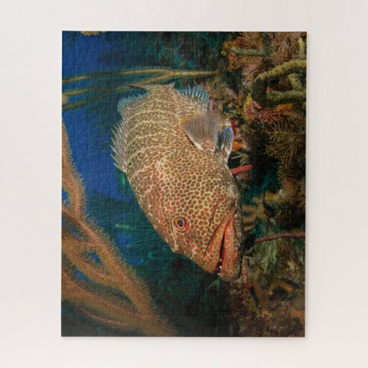 Tiger Grouper Underwater Jigzaag Puzzle Legpuzzel (Verticaal)