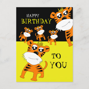 Tiger Happy Birthday Briefkaart
