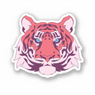 Tiger Head Asia Wildlife Animal Wild Cat Tiger. Pe Sticker
