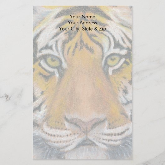 Tiger Head Briefpapier (Voorkant)