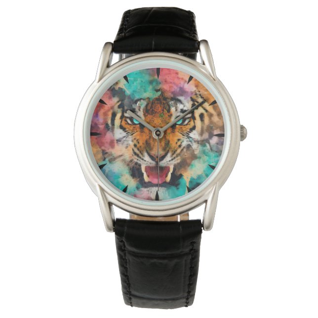 Tiger Head Horloge (Voorkant)