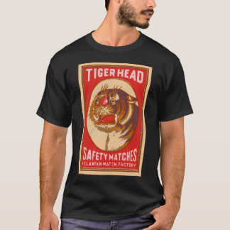Tiger Head Indiase Matchbox Art T-shirt