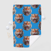 Tiger Head Pattern Design Blue  Golfhanddoek (Insitu)